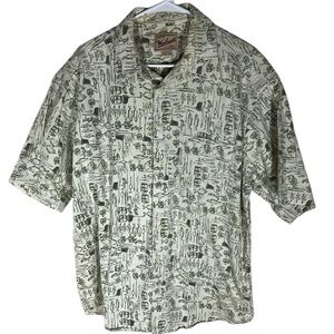 Woolrich Fishing Tackle Box Rugged Outdoor Men's Button Down Shirt Size XL